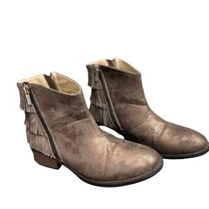 Kenneth Cole Downtown Girl Bronze Booties size 5